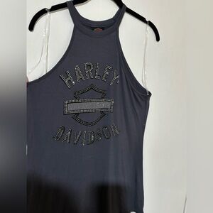 Harley-Davidson Studded Bar & Shield Tank Top – Gray Stone – Size Large – NWT